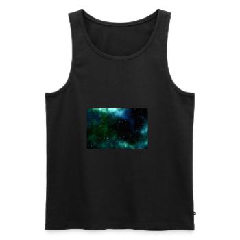 Galaxy - Men's Premium Organic Tank Top - black - Front - Michal (187cm)