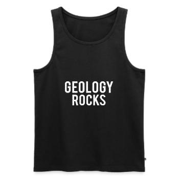 GEOLOGY: Geology Rocks - Men's Premium Organic Tank Top - black - Front - AI Model Male 178 light (178cm)