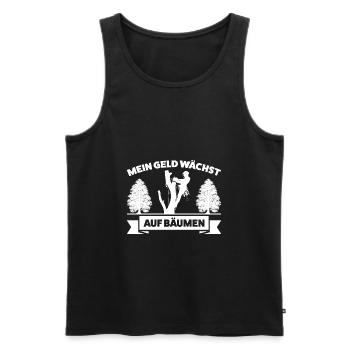 Baumkletterer Arborist Forstwirt Geschenk - Männer Premium Bio Tank Top - Schwarz - Vorne - Michal (187cm)