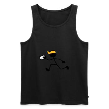 Postman Courier Letter Delivery Express Shipment - Men's Premium Organic Tank Top - black - Front - AI Model Male 178 light (178cm)
