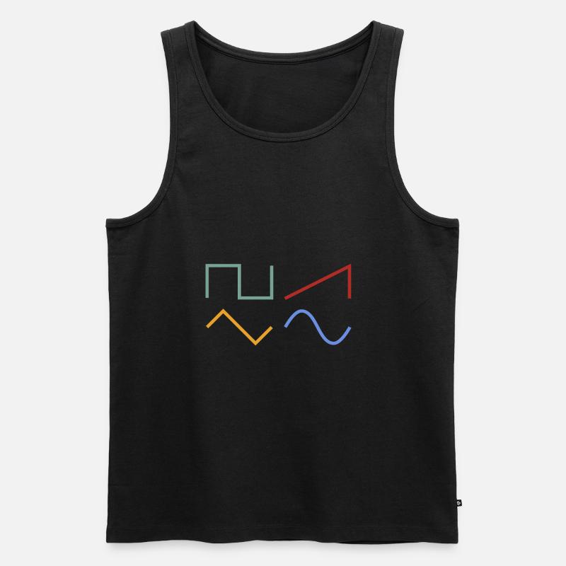 WAVEFORMS - Männer Premium Bio Tank Top - Schwarz