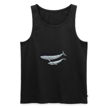 Ich habe den Blues Wale - Wale. baleines - Männer Premium Bio Tank Top - Schwarz - Vorne - Michal (187cm)