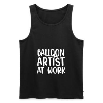 Modèle de ballon Artistes De ballons Animaux de ballon - Débardeur bio Premium Homme - noir - Devant - AI Model Male 178 light (178cm)