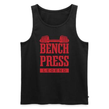 Benchpress Powerlifter Workout Fitnessstudio - Männer Premium Bio Tank Top - Schwarz - Vorne - Michal (187cm)
