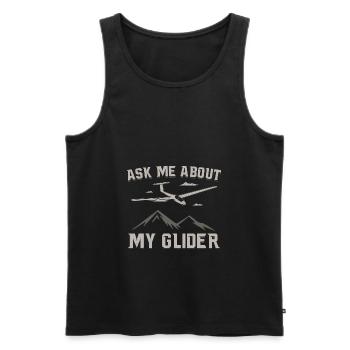 Ask me about my glider gift idea - Men's Premium Organic Tank Top - black - Front - Michal (187cm)