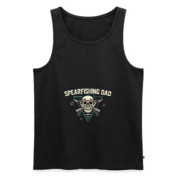Speerfischen Vater | Geschenkidee für Speerfischer - Männer Premium Bio Tank Top - Schwarz - Vorne - AI Model Male 178 light (178cm)