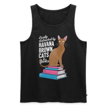 Katze Havanna Braun Geschenk - Männer Premium Bio Tank Top - Schwarz - Vorne - AI Model Male 178 light (178cm)