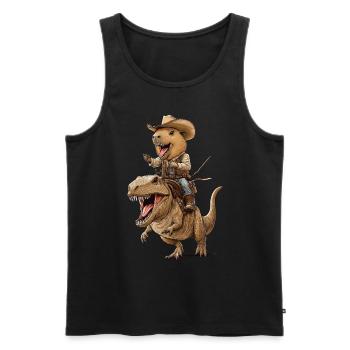Wasserschwein - Männer Premium Bio Tank Top - Schwarz - Vorne - Michal (187cm)