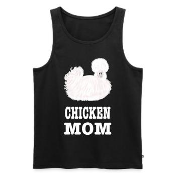 POULETS MOM Poulet de soie Poulets poulets - Débardeur bio Premium Homme - noir - Devant - AI Model Male 178 light (178cm)