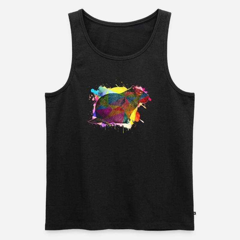Capybara - Männer Premium Bio Tank Top - Schwarz