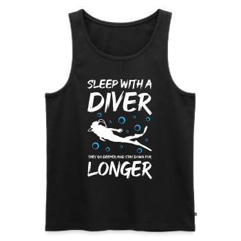 Sleep With A Diver - Men's Premium Organic Tank Top - black - Front - Michal (187cm)