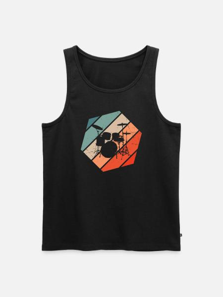 Drummer Drummer Drumming Drums - Men's Premium Organic Tank Top - black