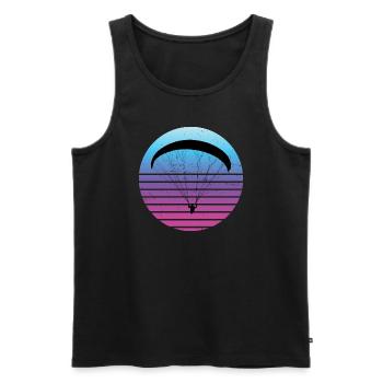 Paraglider Gleitschirm Paragleiten Paragliding - Men's Premium Organic Tank Top - black - Front - AI Model Male 178 light (178cm)