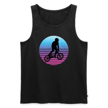 BMX Vélo Hommes BMX Garçons BMX Cyclisme - Débardeur bio Premium Homme - noir - Devant - Michal (187cm)