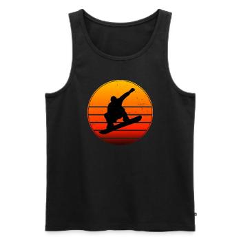 Snowboarding Women's Snowboard Snowboarder Men - Men's Premium Organic Tank Top - black - Front - Michal (187cm)