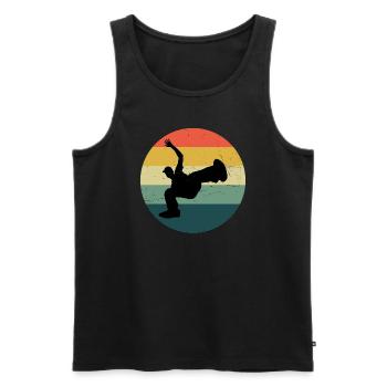Women's Bgirl Break Dance Men's Breakdance - Men's Premium Organic Tank Top - black - Front - AI Model Male 178 light (178cm)