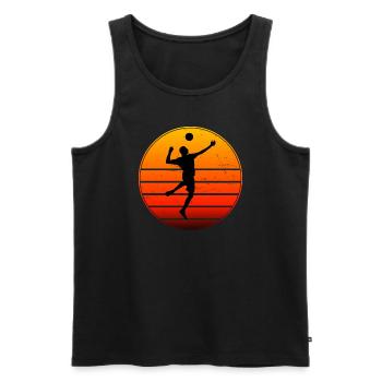 Fistball Joueur Hommes Fistball Femmes Fistball - Débardeur bio Premium Homme - noir - Devant - AI Model Male 178 light (178cm)