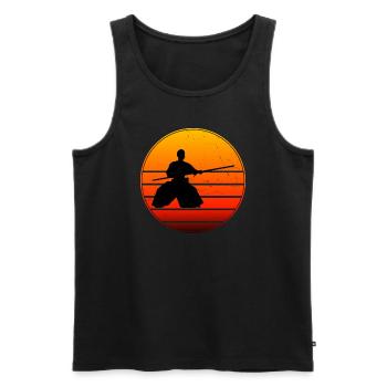 Men's Martial Arts Aikidoka Women Aikido Martial Ar - Men's Premium Organic Tank Top - black - Front - AI Model Male 178 light (178cm)
