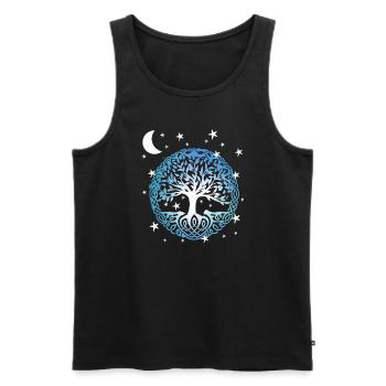 Tree of Life,Yggdrasil,World Tree,tree of life, - Men's Premium Organic Tank Top - black - Front - AI Model Male 178 light (178cm)