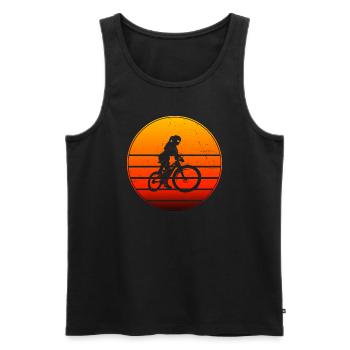 Cycliste Homme Cyclisme VTT Mountainbi - Débardeur bio Premium Homme - noir - Devant - Michal (187cm)
