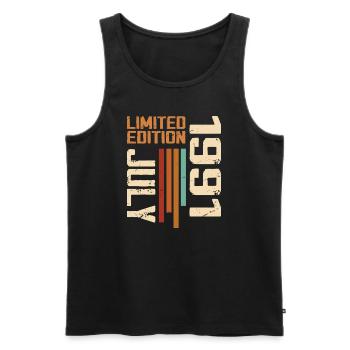 Juli 1991 Geburtstagsgeschenk 1991 Juli 1991 - Männer Premium Bio Tank Top - Schwarz - Vorne - Michal (187cm)