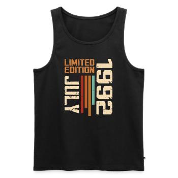 Juli 1992 Geburtstagsgeschenk 1992 Juli 1992 - Männer Premium Bio Tank Top - Schwarz - Vorne - Michal (187cm)
