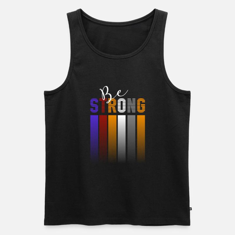 Be strong - Männer Premium Bio Tank Top - Schwarz