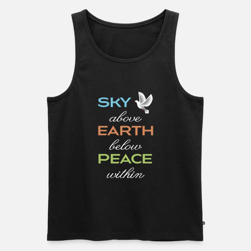 peace within - Männer Premium Bio Tank Top - Schwarz