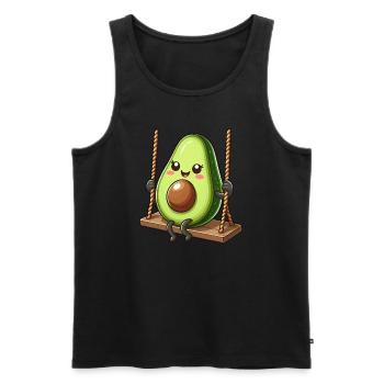 Mignon avocat se balançant terrain de jeu bande dessinée bande dessinée - Débardeur bio Premium Homme - noir - Devant - Michal (187cm)