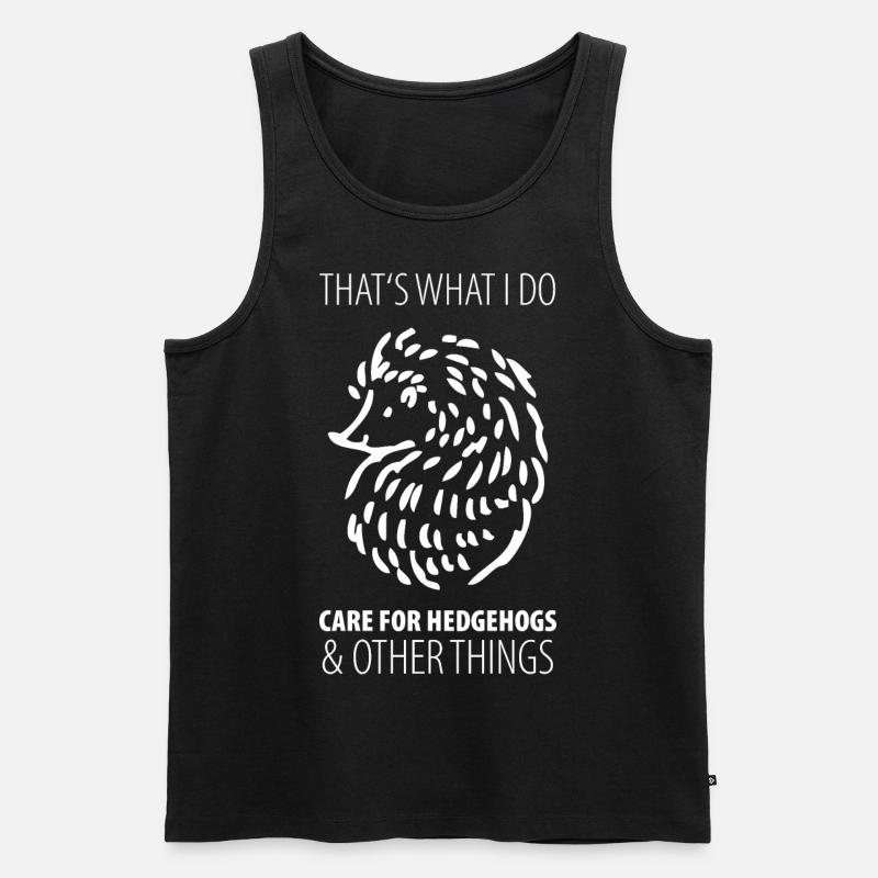 Igel - Männer Premium Bio Tank Top - Schwarz