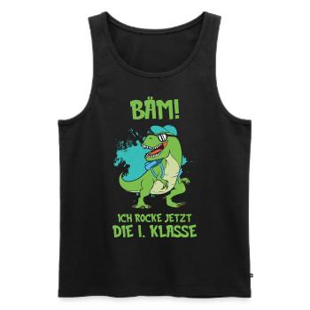 Schulanfang Geschenke Einschulung Erste Klasse - Männer Premium Bio Tank Top - Schwarz - Vorne - Michal (187cm)