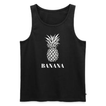 Banana - Banana or Pineapple - Gift Party - Men's Premium Organic Tank Top - black - Front - AI Model Male 178 light (178cm)