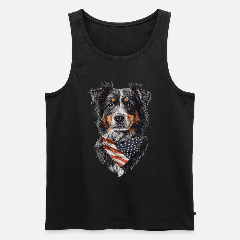 Australischer Schäferhund - Männer Premium Bio Tank Top - Schwarz
