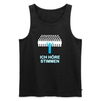 Ich höre Stimmen Chor Dirigent - Männer Premium Bio Tank Top - Schwarz - Vorne - Michal (187cm)
