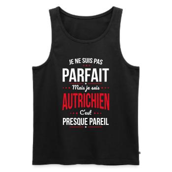 Je ne suis pas parfait mais je suis Autrichien - Débardeur bio Premium Homme - noir - Devant - Michal (187cm)