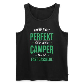 Je ne suis pas parfait, mais je suis un campeur - Débardeur bio Premium Homme - noir - Devant - AI Model Male 178 light (178cm)