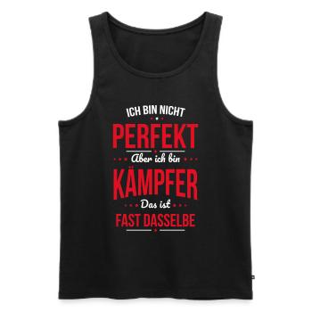 I'm not perfect, but I'm a fighter - Men's Premium Organic Tank Top - black - Front - AI Model Male 178 light (178cm)