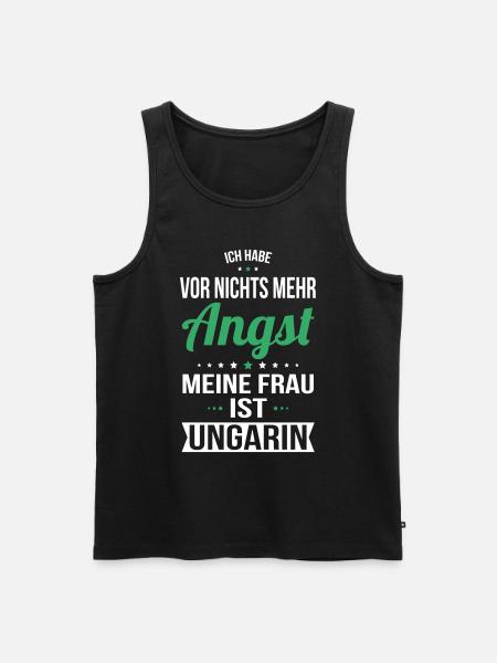 Min kone er ungarsk - gaveide humor - Herre Premium økologisk tanktop - sort