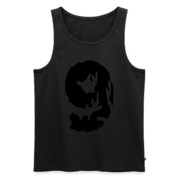 9 Zahl Trikot - Männer Premium Bio Tank Top - Schwarz - Vorne - Michal (187cm)