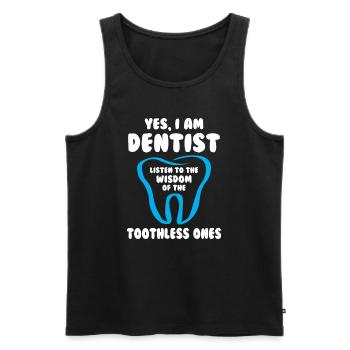 I am Dentist - Männer Premium Bio Tank Top - Schwarz - Vorne - AI Model Male 178 light (178cm)