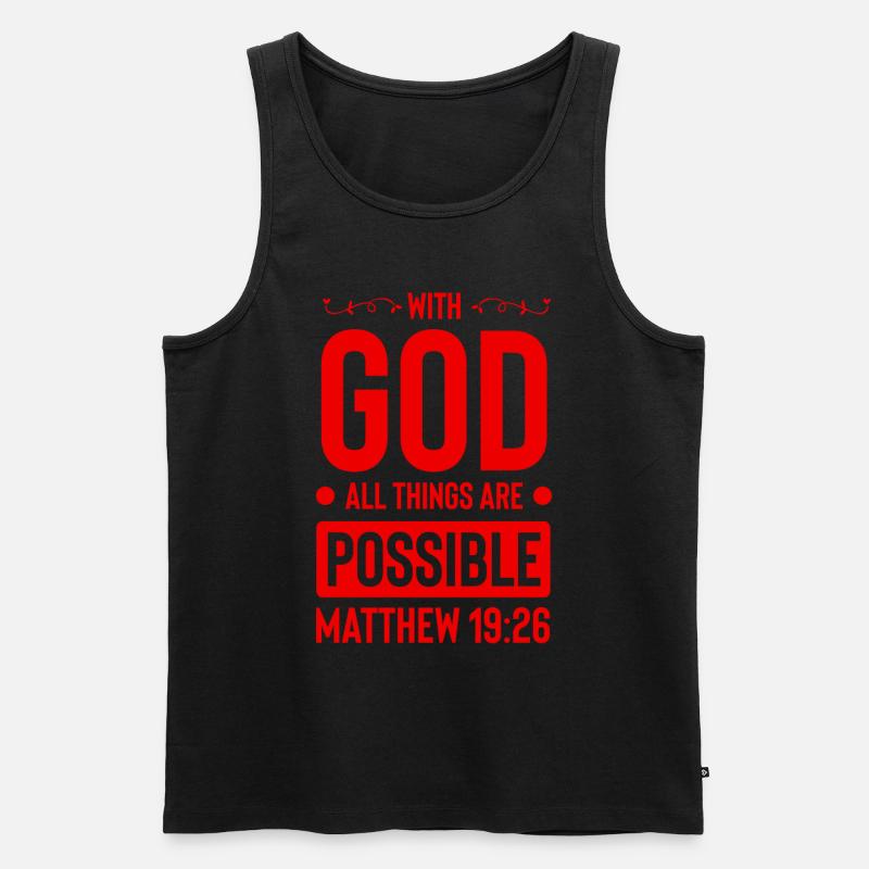 gott alles möglich bibel - Männer Premium Bio Tank Top - undefined
