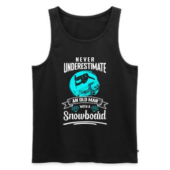 Snowboarding Urlaub Skihütte Freestyle - Männer Premium Bio Tank Top - Schwarz - Vorne - AI Model Male 178 light (178cm)