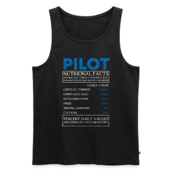 Flugzeug Herzschlag Luftfahrt Flugplatz - Männer Premium Bio Tank Top - Schwarz - Vorne - Michal (187cm)