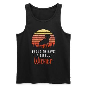 Dachshund Paw Hunter Dog Sports - Men's Premium Organic Tank Top - black - Front - Michal (187cm)
