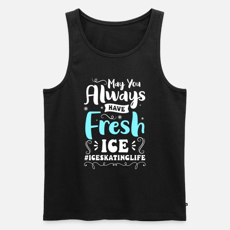 Schlittschuh Eisbahn - Männer Premium Bio Tank Top - Schwarz