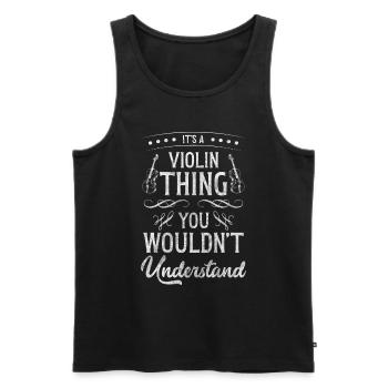 Violin Concerto Classical Symphony - Men's Premium Organic Tank Top - black - Front - Michal (187cm)