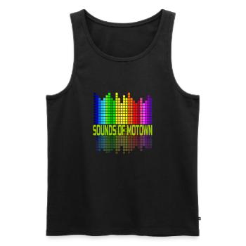 sounds, sounds of Motown, music, Detroit, great - Men's Premium Organic Tank Top - black - Front - Michal (187cm)