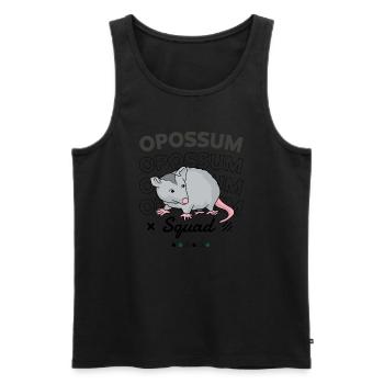 Opossum Squad, citation ironique, rongeur, mignon, - Débardeur bio Premium Homme - noir - Devant - Michal (187cm)