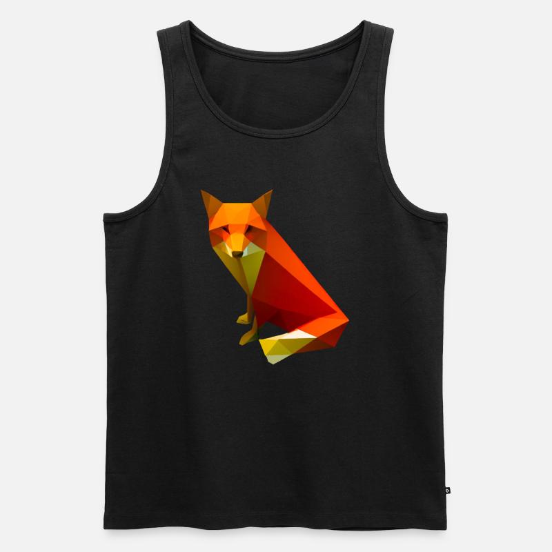 Fox - Männer Premium Bio Tank Top - Schwarz