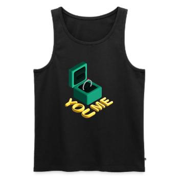 Heiraten & Dating - Männer Premium Bio Tank Top - Schwarz - Vorne - Michal (187cm)